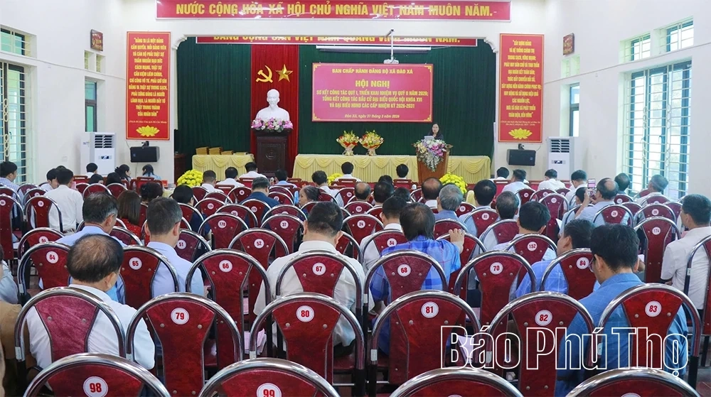 Xã Đào Xá sơ kết nhiệm vụ quý I, tổng kết công tác bầu cử