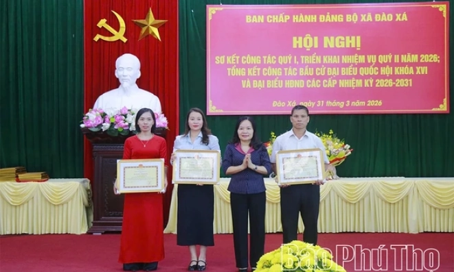 X&atilde; Đ&agrave;o X&aacute; sơ kết nhiệm vụ qu&yacute; I, tổng kết c&ocirc;ng t&aacute;c bầu cử