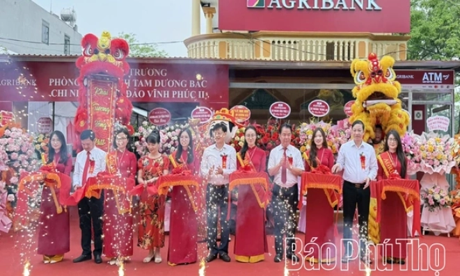 Agribank Chi nh&aacute;nh Tam Đảo Vĩnh Ph&uacute;c II khai trương Ph&ograve;ng giao dịch Tam Dương Bắc
