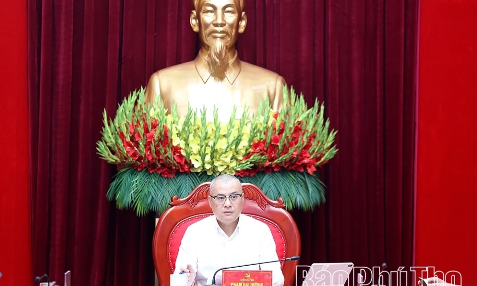 Ban Thường vụ Tỉnh ủy đ&aacute;nh gi&aacute; kết quả thực hiện nhiệm vụ ch&iacute;nh trị, kinh tế - x&atilde; hội qu&yacute; I/2026