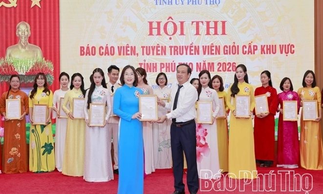 Bế mạc Hội thi B&aacute;o c&aacute;o vi&ecirc;n, tuy&ecirc;n truyền vi&ecirc;n giỏi khu vực trung t&acirc;m tỉnh Ph&uacute; Thọ năm 2026
