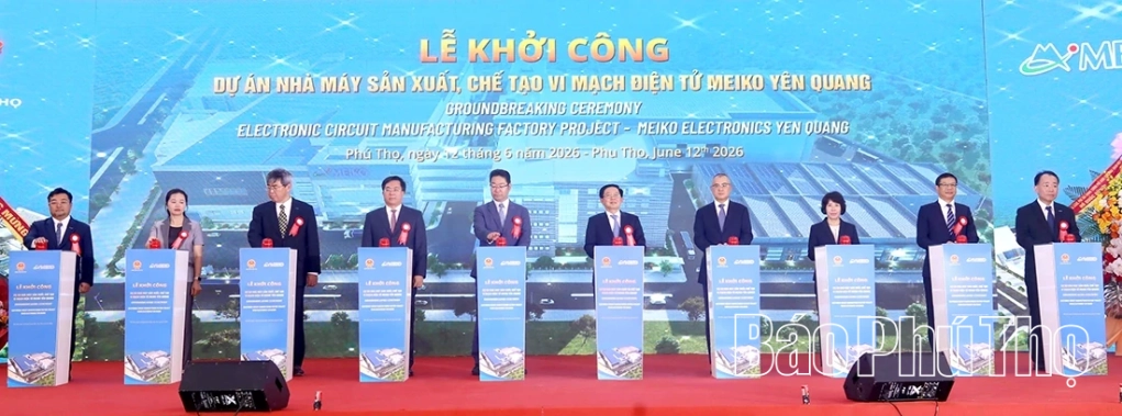 Khởi công Dự án Nhà máy sản xuất, chế tạo vi mạch điện tử Meiko Yên Quang trị giá 500 triệu USD