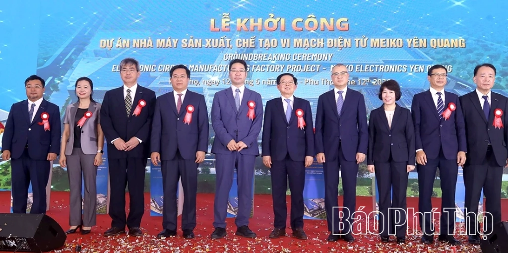 Khởi công Dự án Nhà máy sản xuất, chế tạo vi mạch điện tử Meiko Yên Quang trị giá 500 triệu USD