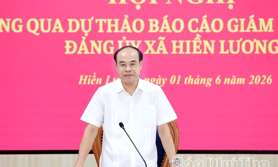 Th&ocirc;ng qua dự thảo b&aacute;o c&aacute;o gi&aacute;m s&aacute;t đối với Ban Thường vụ Đảng ủy x&atilde; Hiền Lương